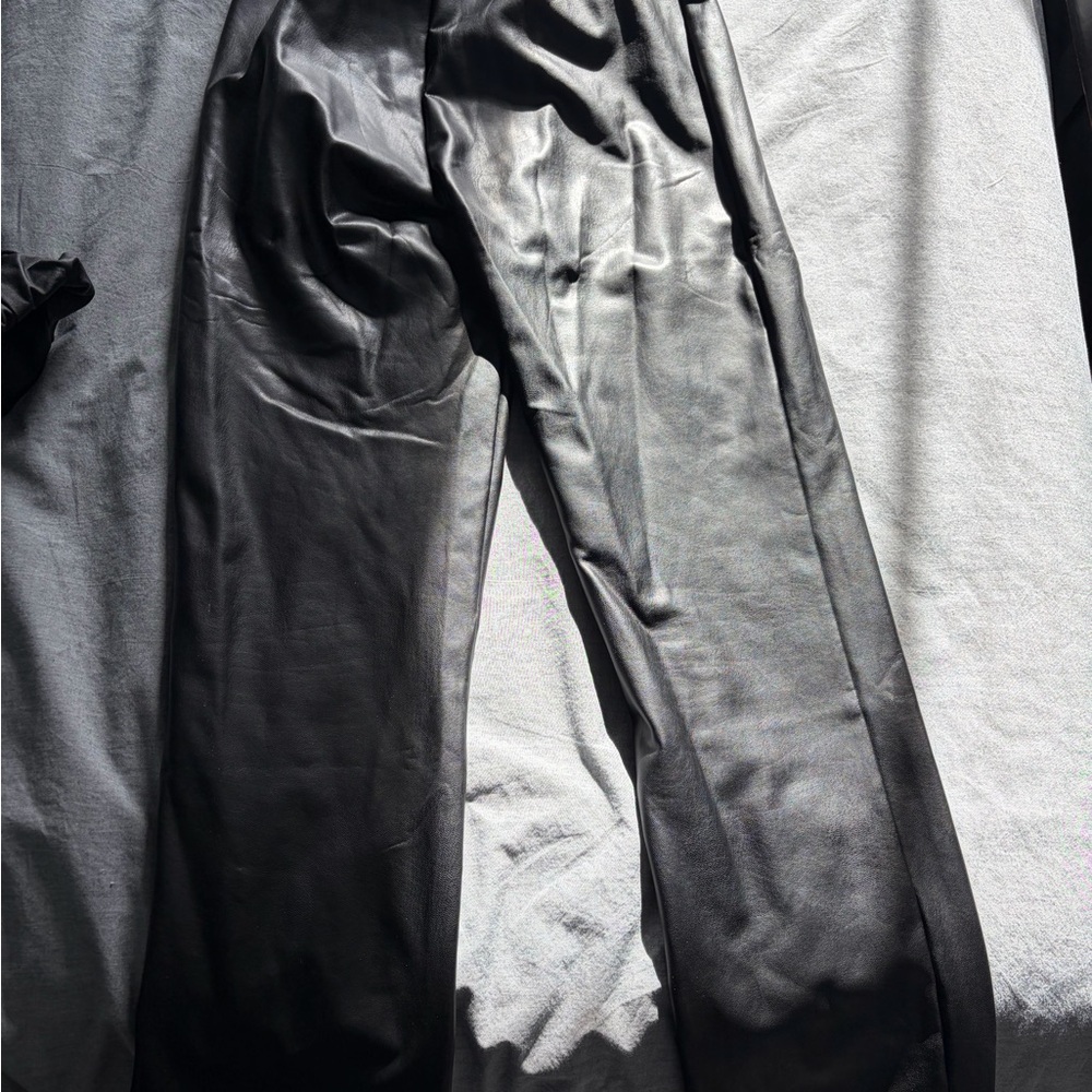 Sanctuary Leather Crop Black Pants